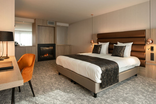 Découvrez notre Suite Executive à l’hôtel Van der Valk Nivelles-Sud, offrant un coin salon confortable, un bureau spacieux, la climatisation et une décoration élégante pour un séjour agréable en Wallonie ou près de Bruxelles.